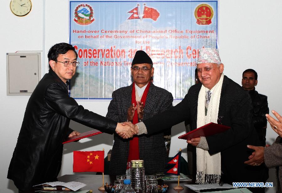 NEPAL-KATHMANDU-CHINA-AID-CEREMONY