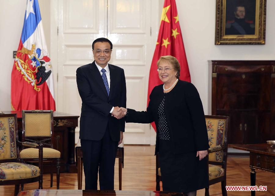 CHILE-CHINA-LI KEQIANG-VISIT-TALKS