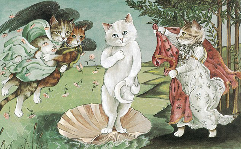 Cats take over most famous western artworks