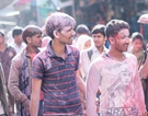 Holi Festival celebrated in Vrindavan, India