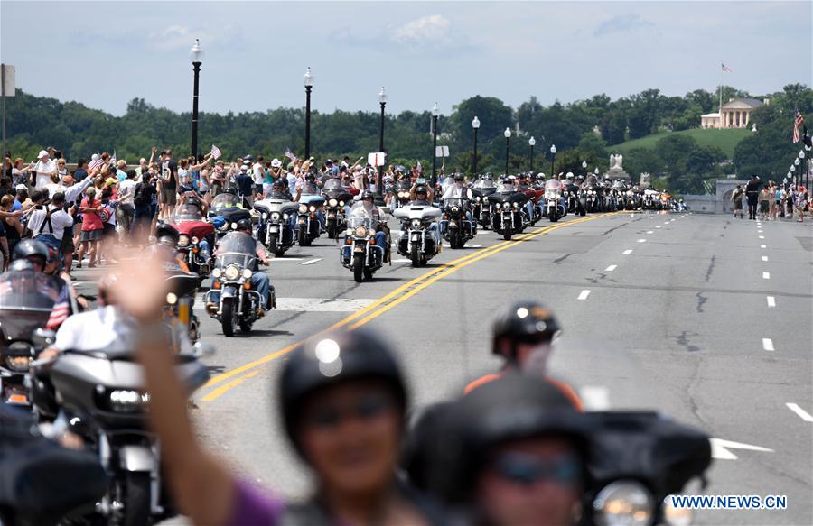 Rolling Thunder motorcycle ride held to mark Memorial Day in U.S.